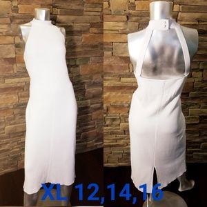 Eva Mendes White Choker Dress